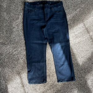 Liverpool Dark Blue Cropped Jeans